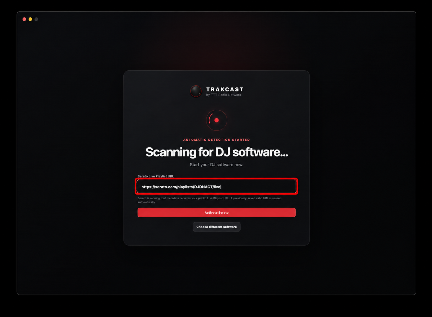 Step 9: Enter Your Serato Live Playlist URL